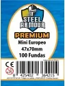 Steel Armour Mini Europeo Premium (Pack of 100) (47x70mm) de Steel Armour en Fundas | La Cueva Roja