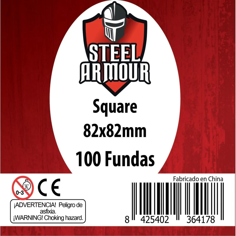 Steel Armour Square (Pack of 100) (82x82mm) de Steel Armour en Fundas | La Cueva Roja
