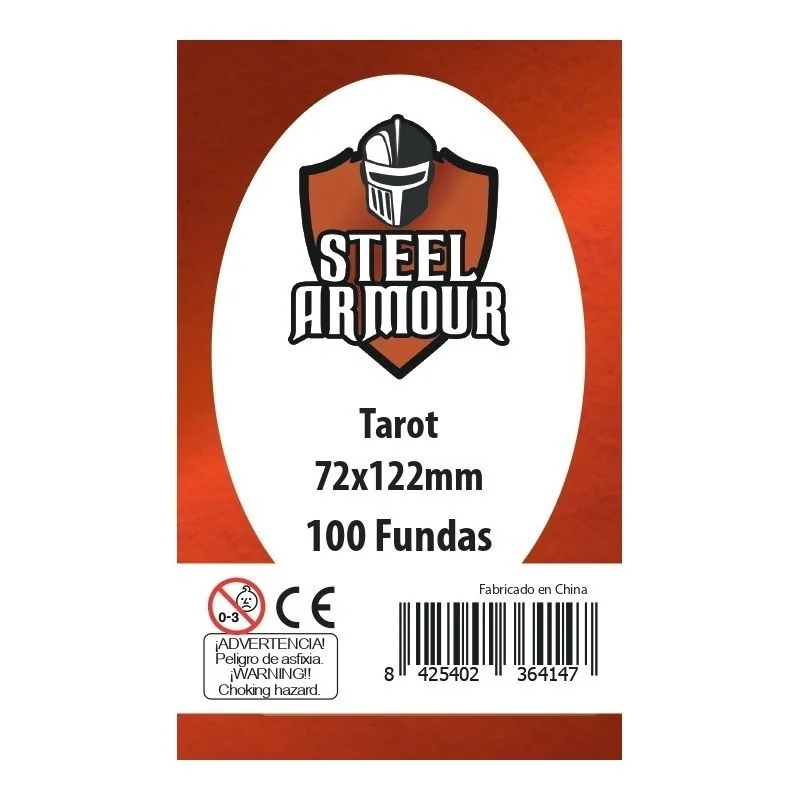 Steel Armour Tarot (Pack of 100) (72x122mm) de Steel Armour en Fundas | La Cueva Roja