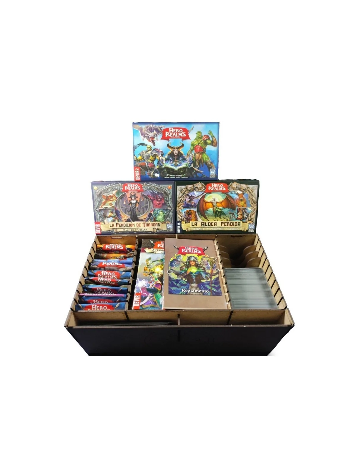 Caja Compatible con Hero Realms (Base + Expansiones) [Inserto] de WithOut Mess en Insertos | La Cueva Roja