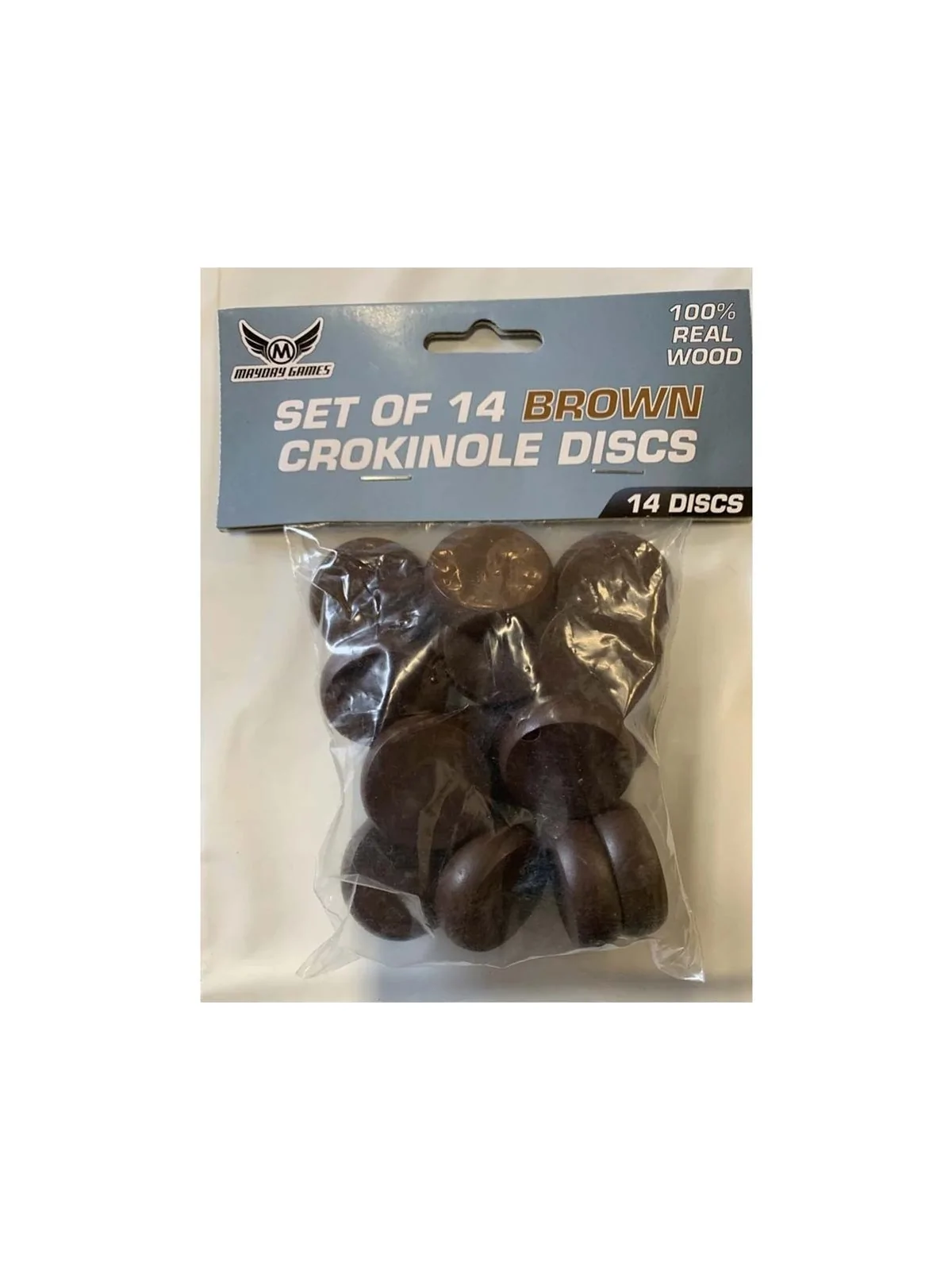 Juego de 14 Discos Crokinole - Marrón de Mayday en Otros | La Cueva Roja